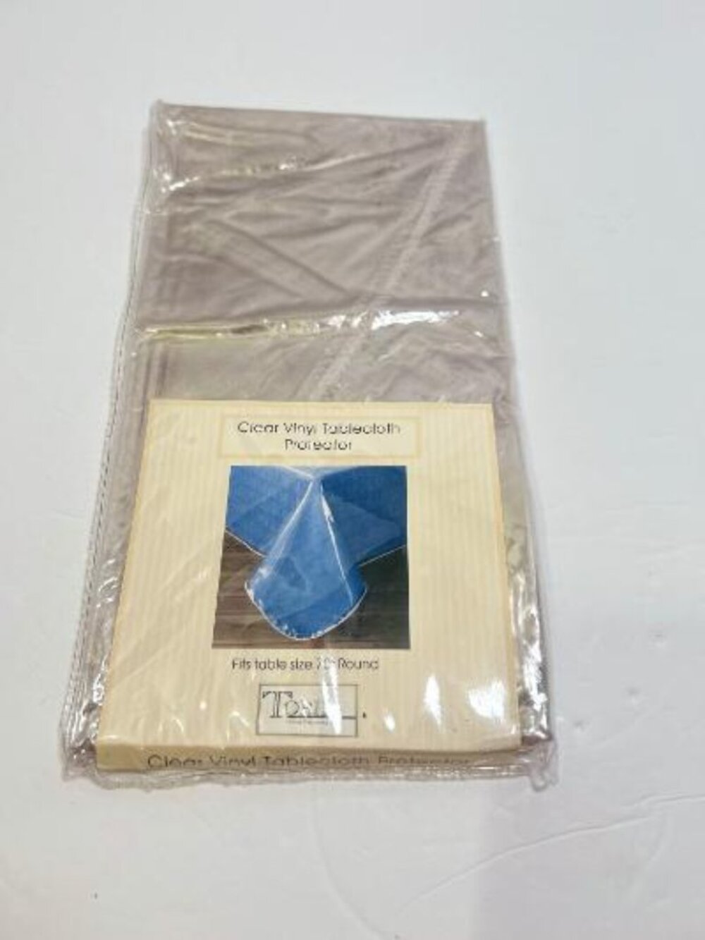 Clear Vinyl Tablecloth Protector Fits 70" Round Tobin Home Fashions